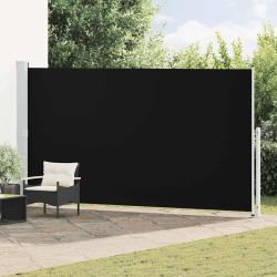 Auvent lat&eacute;ral r&eacute;tractable pour terrasse, noir, 200 &times; 514 cm