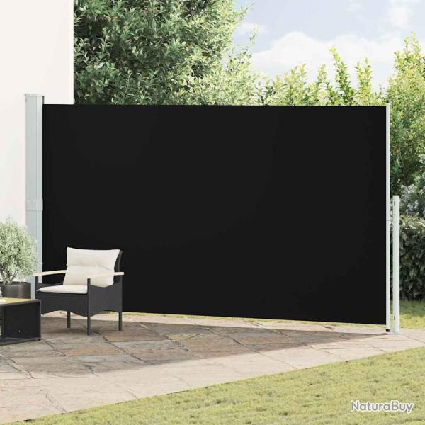 Auvent lat�ral r�tractable de patio 200x500 cm Noir