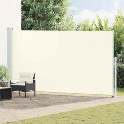 Auvent lat&eacute;ral r&eacute;tractable de patio 200x500 cm Cr&egrave;me
