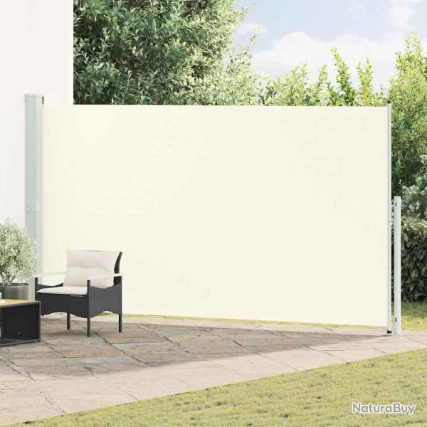 Auvent lat�ral r�tractable de patio 200x500 cm Cr�me