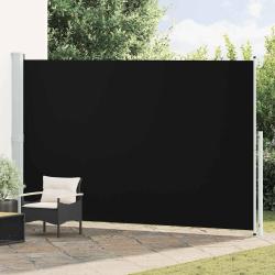 Auvent lat&eacute;ral r&eacute;tractable pour terrasse, noir, 220 &times; 514 cm