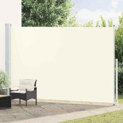 Auvent lat&eacute;ral r&eacute;tractable de patio 220x500 cm Cr&egrave;me