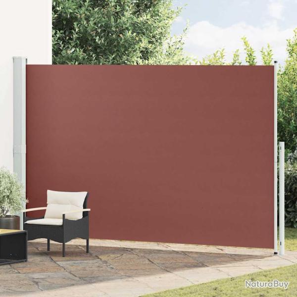 Auvent lat�ral r�tractable de patio 220x500 cm Marron