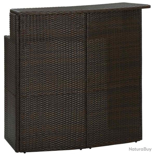 Table de bar de Marron 120x55x110 cm R�sine tress�e