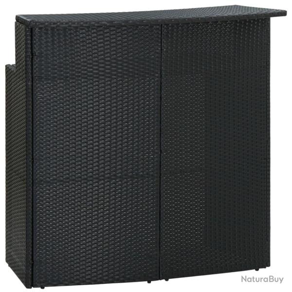 Table de bar de Noir 120x55x110 cm R�sine tress�e