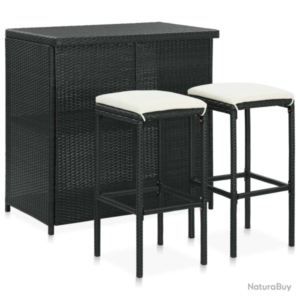 Ensemble de bar 3 pcs R�sine tress�e Noir