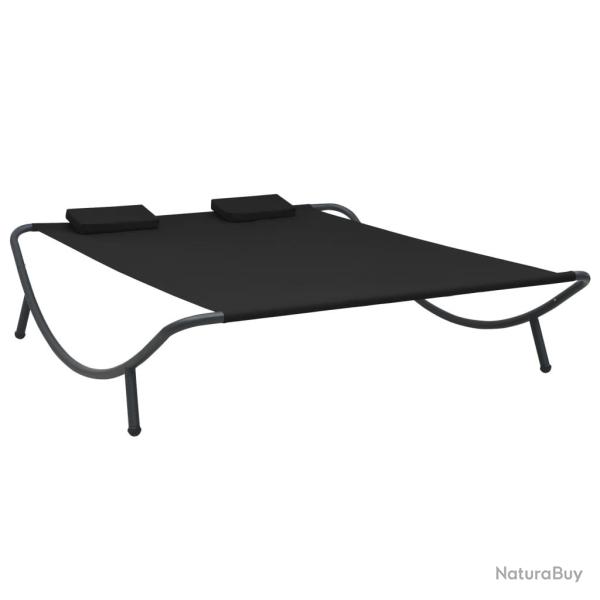 Chaise longue d'ext�rieur tissu noir