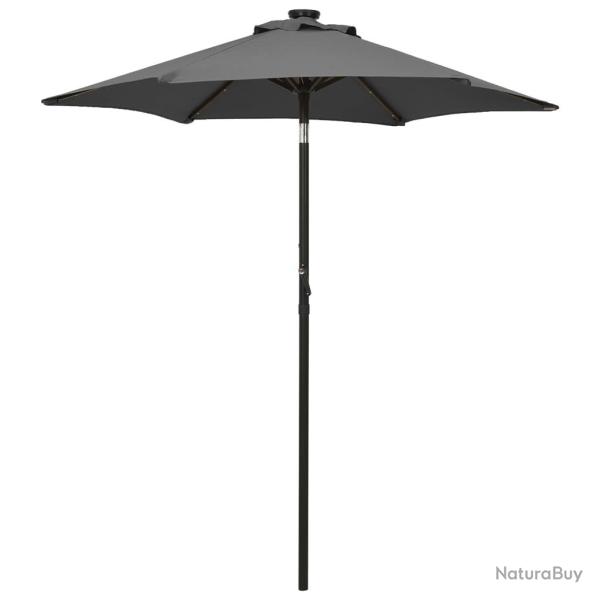 Parasol de avec lumi�res LED anthracite aluminium