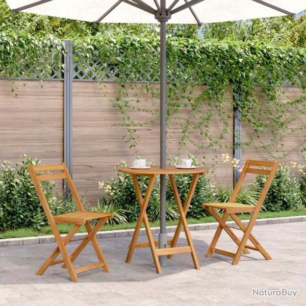 Table pliable de 70 cm Bois d'acacia solide