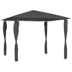 Belv&eacute;d&egrave;re &agrave; rev&ecirc;tement de poteaux 3x3x2,6 m Anthracite 160 g/m&sup2;