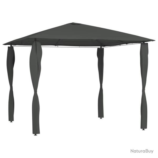 Belv�d�re � rev�tement de poteaux 3x3x2,6 m Anthracite 160 g/m�