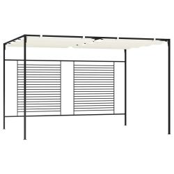 Belv&eacute;d&egrave;re avec auvent r&eacute;tractable 3x4x2,3 m Cr&egrave;me 180 g/m&sup2;