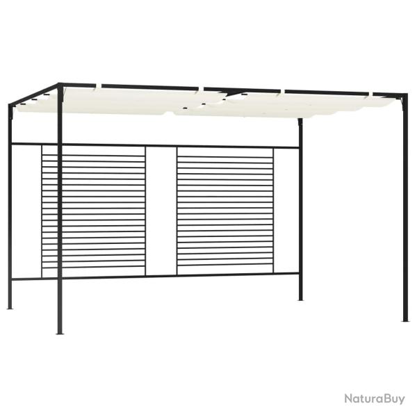 Belv�d�re avec auvent r�tractable 3x4x2,3 m Cr�me 180 g/m�