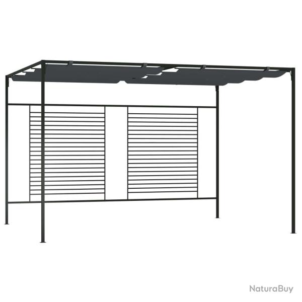Belv�d�re avec auvent r�tractable 4x3x2,3 m Anthracite 180 g/m�