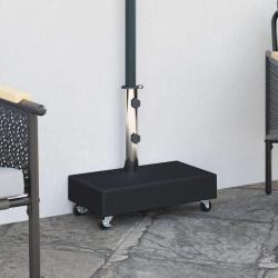 Socle de parasol Noir 45x25x8 cm Granite