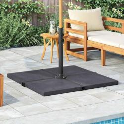 Plaque de poids de parasol Noir Granite Carr&eacute; 25 kg