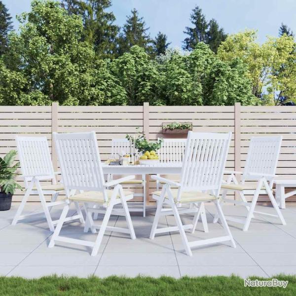 Coussins de chaise lot de 6 cr�me 40x40x4cm tissu oxford