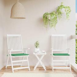 Coussins de chaise lot de 2 vert 40x40x4 cm tissu oxford