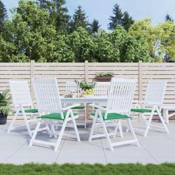 Coussins de chaise lot de 6 vert 40x40x4 cm tissu oxford