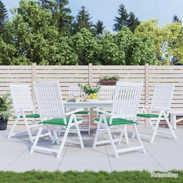 Coussins de chaise lot de 6 vert 40x40x4 cm tissu oxford