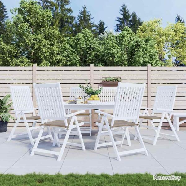 Coussins de chaise lot de 6 taupe 40x40x4cm tissu oxford