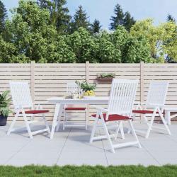 Coussins de chaise de lot de 4 rouge bordeaux 40x40x4 cm