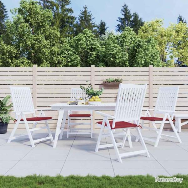 Coussins de chaise de lot de 4 rouge bordeaux 40x40x4 cm