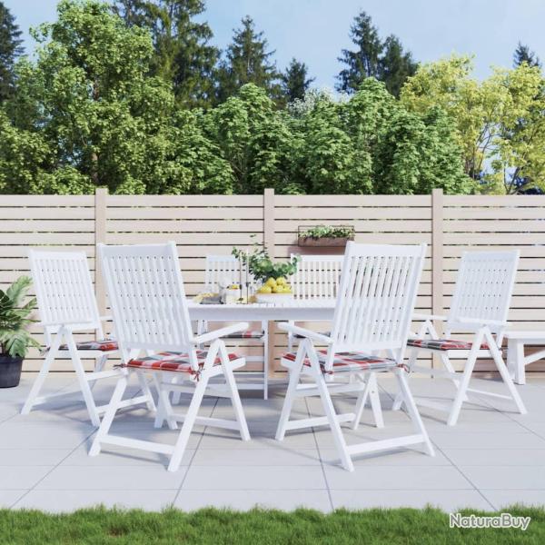 Coussins de chaise de lot de 6 carreaux rouges 40x40x4cm