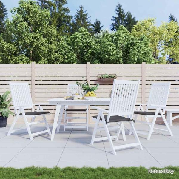 Coussins de chaise de lot de 4 anthracite 50x50x4 cm