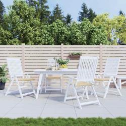 Coussins de chaise lot de 4 beige 50x50x4cm tissu oxford