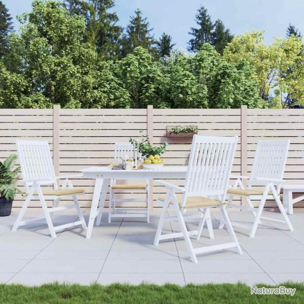 Coussins de chaise lot de 4 beige 50x50x4cm tissu oxford
