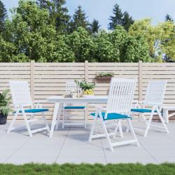 Coussins de chaise lot de 4 bleu 50x50x4 cm tissu oxford