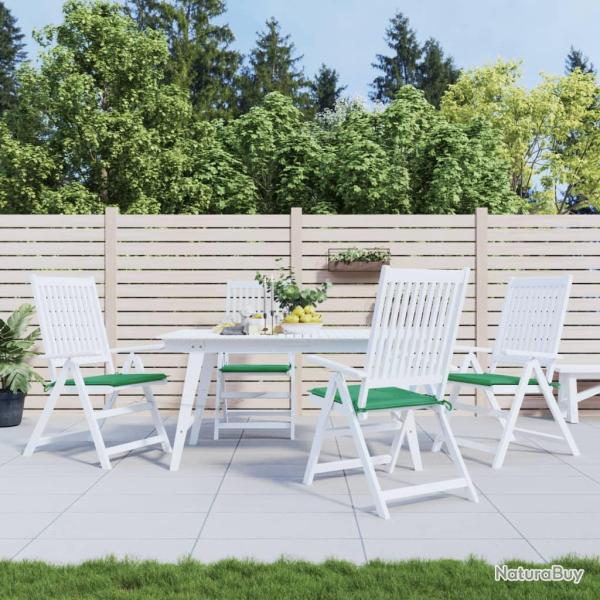 Coussins de chaise lot de 4 vert 50x50x4 cm tissu oxford