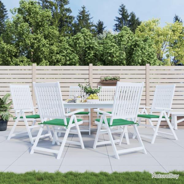 Coussins de chaise lot de 6 vert 50x50x4 cm tissu oxford