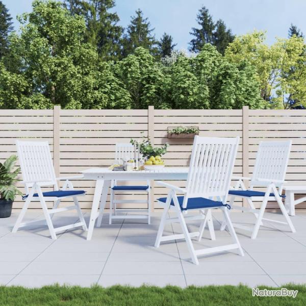 Coussins de chaise de lot de 4 bleu royal 50x50x4 cm