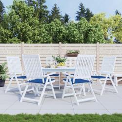 Coussins de chaise de lot de 6 bleu royal 50x50x4 cm