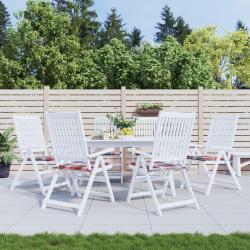Coussins de chaise de lot de 6 carreaux rouges 50x50x4cm