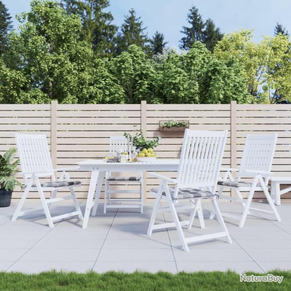 Coussins de chaise de lot de 4 carreaux gris 50x50x4 cm