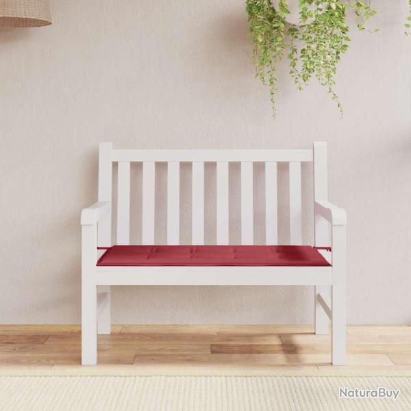 Coussin de banc de rouge bordeaux 120x50x4 cm