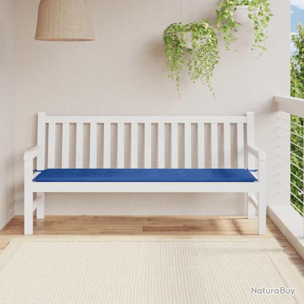 Coussin de banc de bleu royal 180x50x3 cm tissu oxford