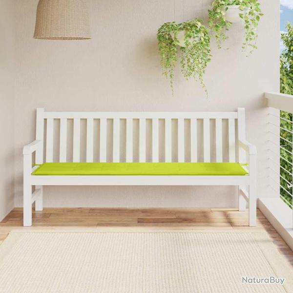 Coussin de banc de vert brillant 180x50x3cm tissu oxford