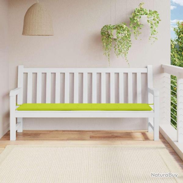 Coussin de banc de vert brillant 200x50x4cm tissu oxford