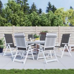 Coussins de chaise de &agrave; dossier haut lot de 6 anthracite
