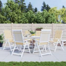 Coussins de chaise de dossier haut lot de 6 beige tissu