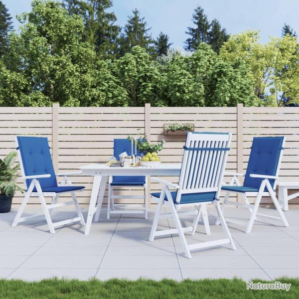 Coussins de chaise de � dossier haut lot de 4 bleu royal