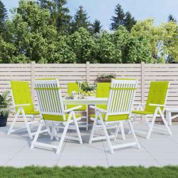 Coussins de chaise de &agrave; dossier haut lot de 6 vert vif