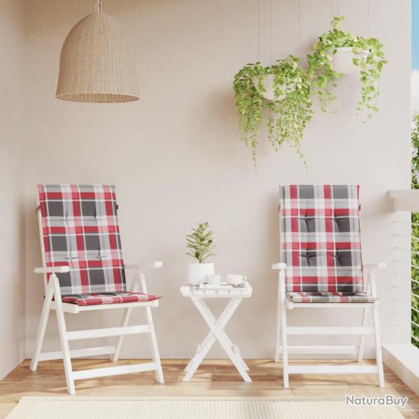 Coussins de chaise de � dossier haut lot de 2 120x50x3cm