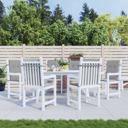 Coussins de chaise de &agrave; dossier bas lot de 6 gris