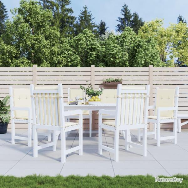 Coussins de chaise de � dossier bas lot de 6 cr�me