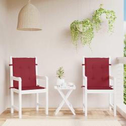 Coussins de chaise &agrave; dossier bas, 2 pi&egrave;ces